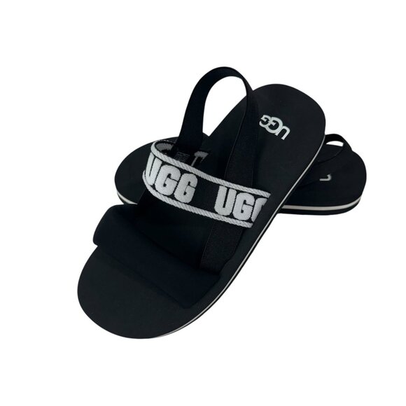 UGG K Zuma Sling Sport Sandals Girls Size 3 Black & White - Picture 7 of 12